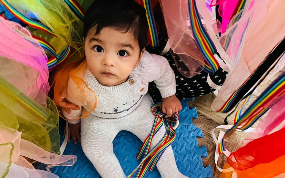 Baby in nursery